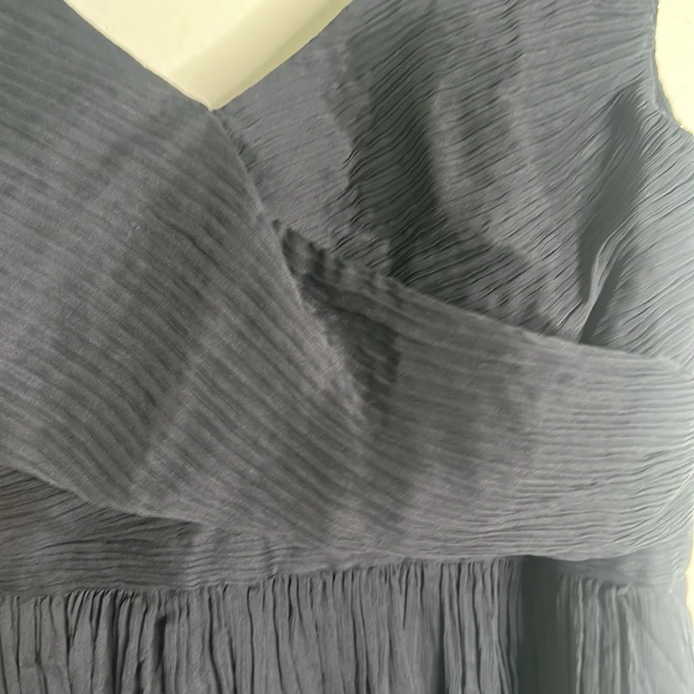 J crew navy blue slik maxi dress size 8p new - Picture 5 of 9